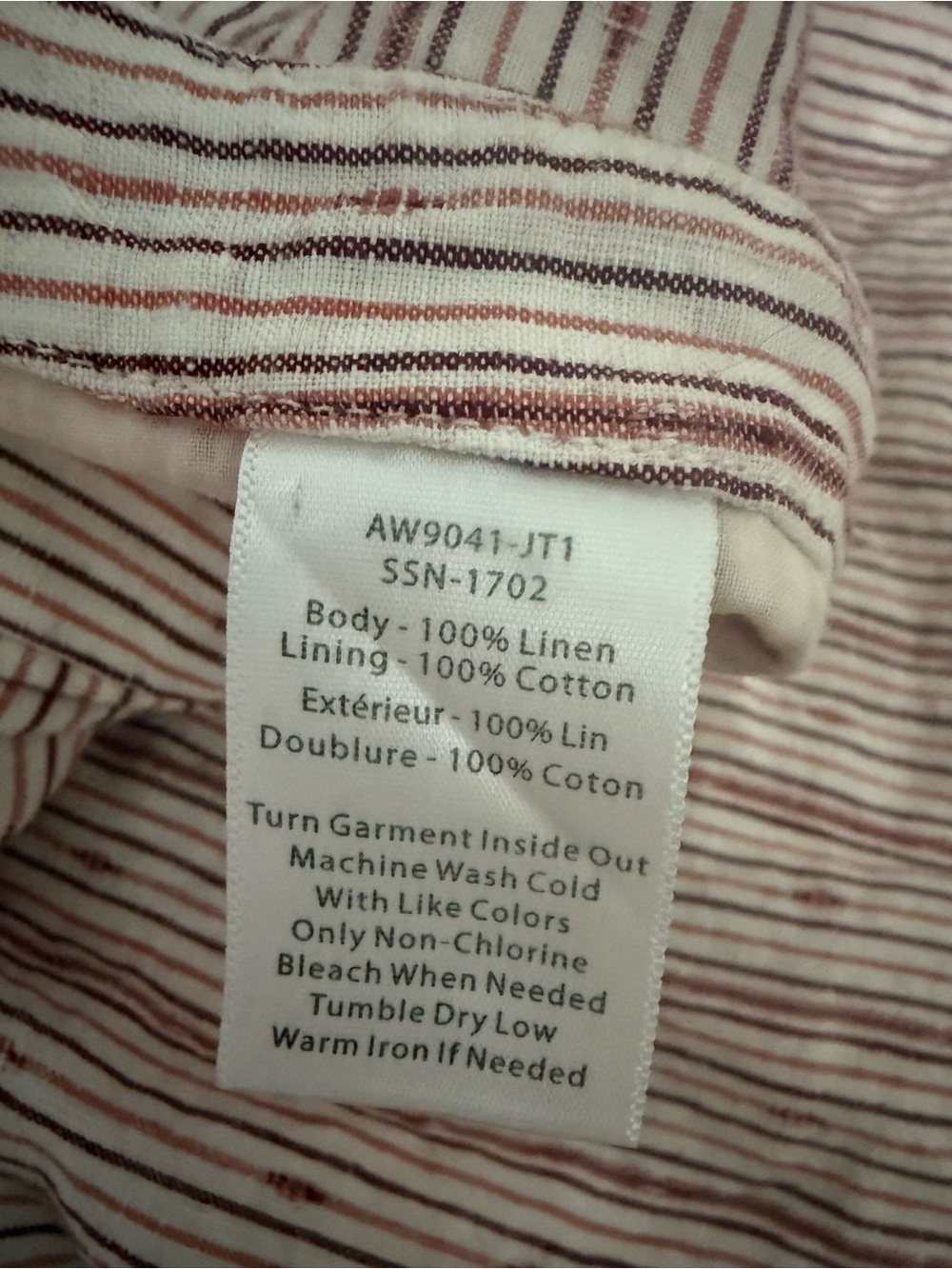 ATM 100% Linen Women's Lined Striped Shorts- 8 - Picture 8 of 9